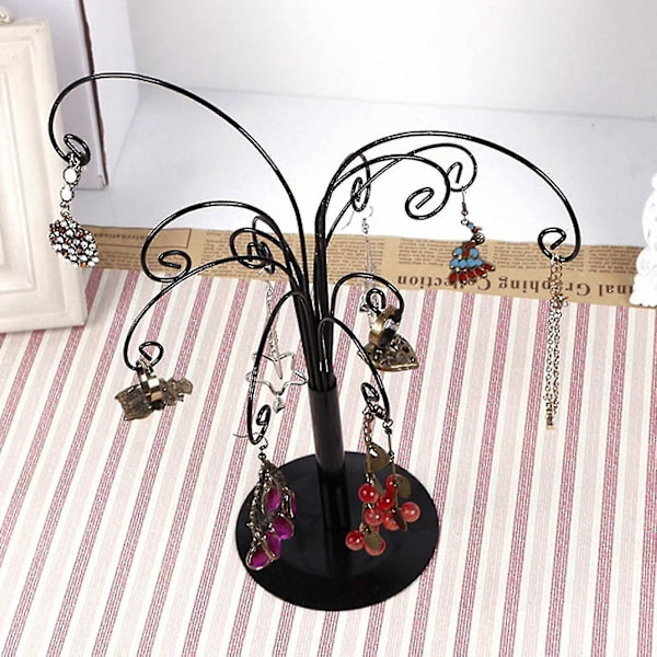 Jwewlry Ornament Display Stand Holder Hanger Wire Tree Shape Hook Hanging Metal För Halloween Jul Dekorationer Present Craft