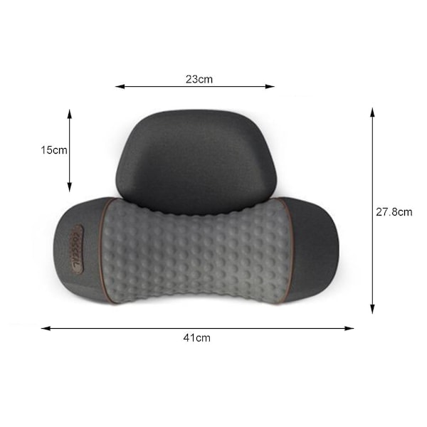 Ergonominen niskatyyny muistivaahdolla ja sähköisellä hieronnalla, normaali