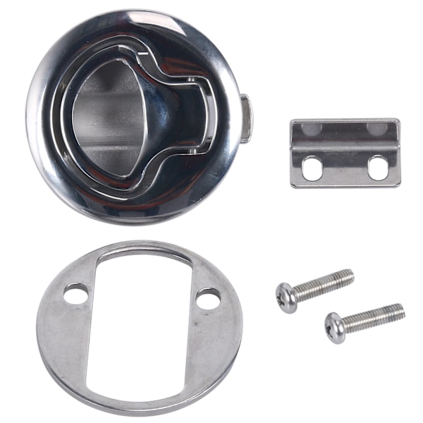 2\" Flush Pull Slam Latch i rustfritt stål, rund trekklås for RV-båtdekkluke 1/4\" dørskapsmøbler Dørlåsing