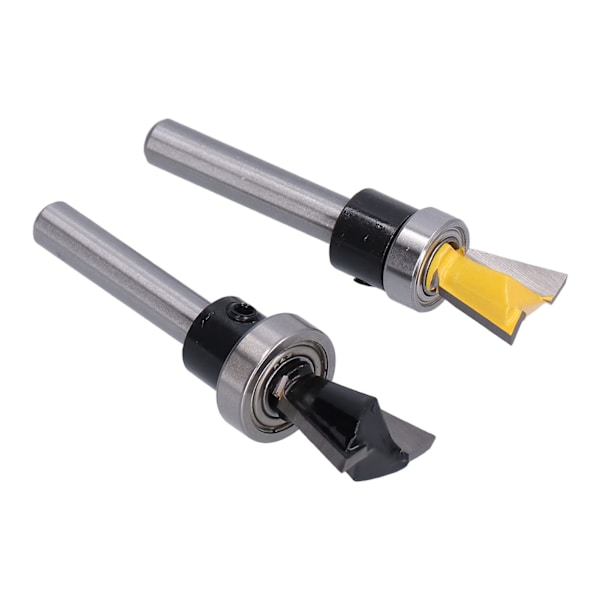 Dovetail-fres, 2 stk/sett Dovetail-fres med lager for trebearbeiding, 1/4 tommers skaft