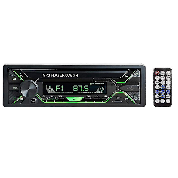 Bilstereo med Bluetooth, Single Din Radio Fm Media Player Usb/tf/sd/aux Audio Receiver, Hands Fre