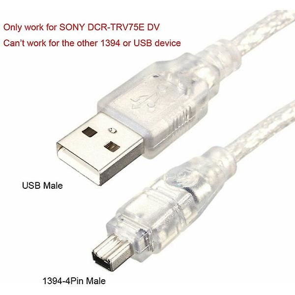 USB-urosliitin Firewire IEEE 1394 4-napainen uros iLink -sovitinkaapeli Sony DCR-TRV75E DV -laitteelle