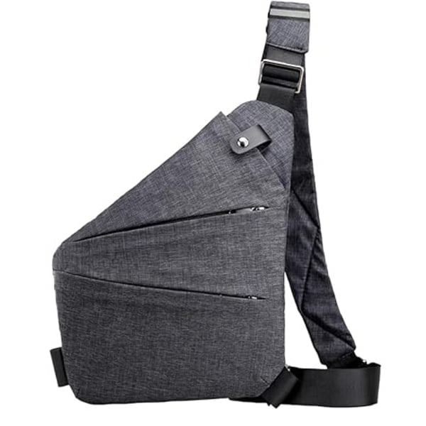 Stöldskyddad Crossbody-väska för personligt bruk, Stöldskyddad Crossbody-väska för resor, Snedsydd Väska (Grå) grå