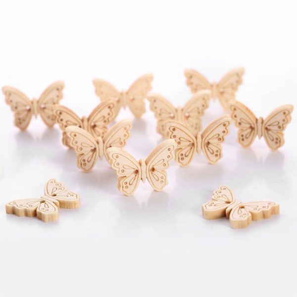 36 pcs Wooden Cartoon Butterfly Button Unfinished Wooden Buttons Cartoon Wood Buttons Sewing Buttons Wood Butterfly