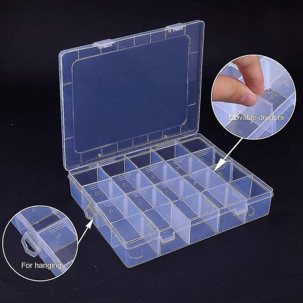 Organizer Box Med Justerbara Avdelare, 15/24/36 Fack Organizer