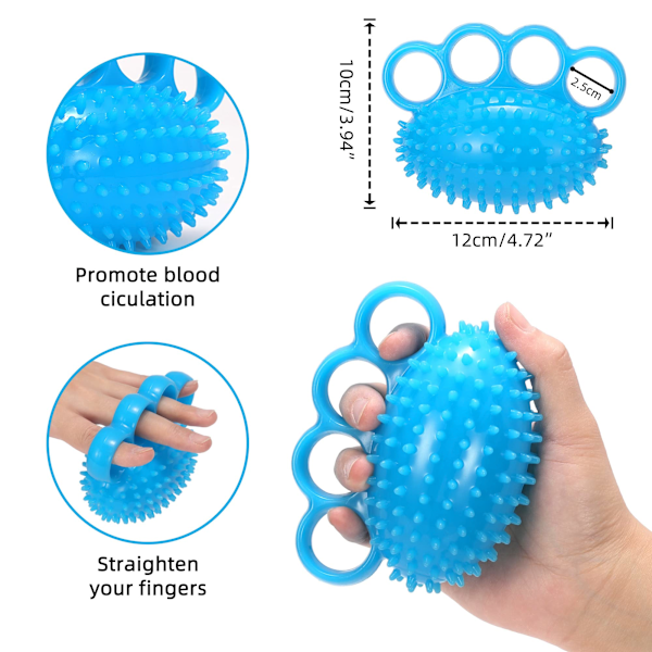 Käsiharjoituspallo Sormen terapiapallo - Otevahvistus, Paranna joustavuutta, Purista stressiä lievittäviä palloja