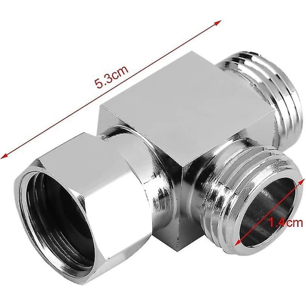 Väg Dusch Diverter Ventil G1/2in Vatten Separator Dusch Adapter Tillbehör Duschhuvud För Badrum