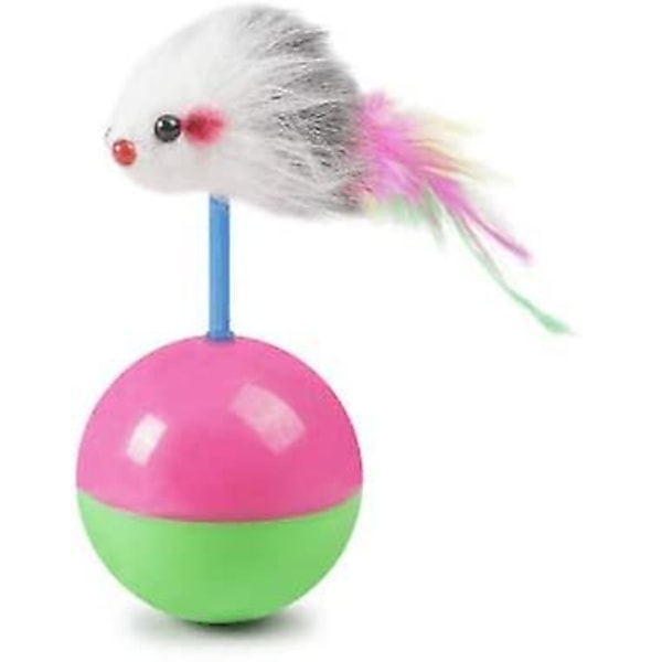 The Mouse Model Does Not Fall The Ball Tumbler Plush Feather Toy