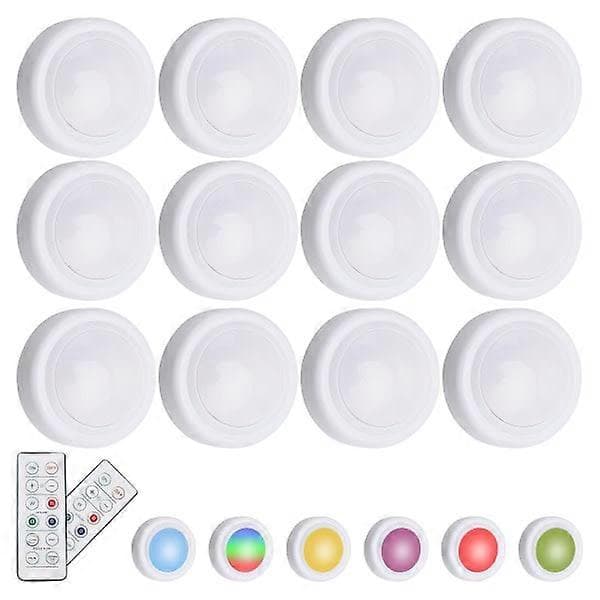 LED-spotlights med fjärrkontroll - Trådlöst MultiColor 12-pack 12-Pack