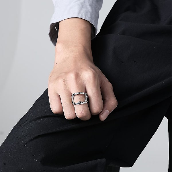 Rustfrit stål flaskeåbner ring ring retro kryds flaske