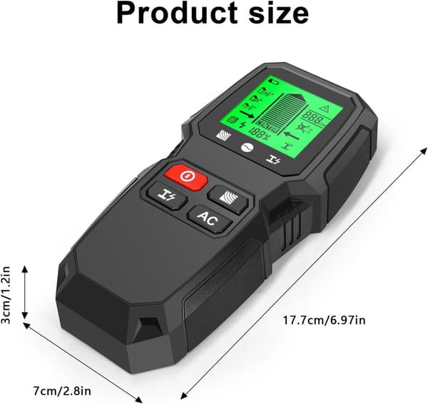 Väggregelsökare - 5-i-1 elektronisk regelsökare med LCD-display