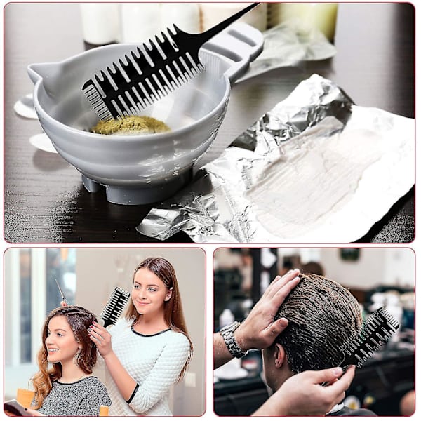 3 stk 3-veis hårhøydepunkt klippe kam veving kutt folie kam styling hår farging kammer