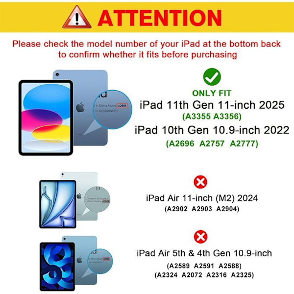 Hærdet glas til iPad 11\" (A16) / iPad 10.9\" 10. generation - Stødsikker beskyttelse 9H Transparent