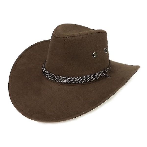 Unisex Tekonahkainen Cowboy HattuValkoinen