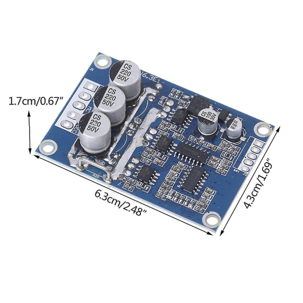 Pwm borstlös motorstyrkort för DC 12v 36v 500w utan Hall-regulator