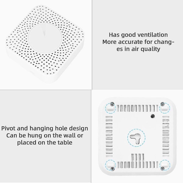 6 in 1 Ilmanlaadun Monitori Tuya Wifi Smart Air Housekeeper Pm2.5/formaldehydi/voc/co2/lämpötila/h