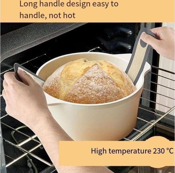2-pack Extra Thick Oven Mats 0.7mm with Long Handle - Durable Baking Mats for Oven, Microwave, Air Fryer, etc.