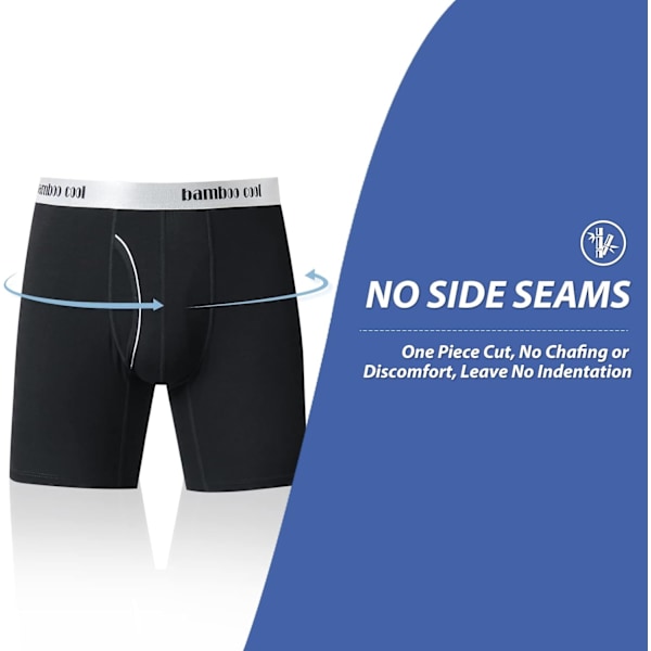 Myke og pustende boxershorts for menn (4- eller 7-pakning) SVART Grå Grå2 BLACK Gray Gray2 XXL