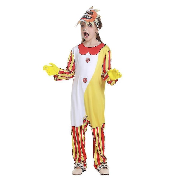 Halloween Fnaf Sundrop Moondrop Clown Cosplay Kostym Pojkar Flickor Barn Fest Jumpsuit Fancy Dress Up 4-14 år 6-10 Years Sun