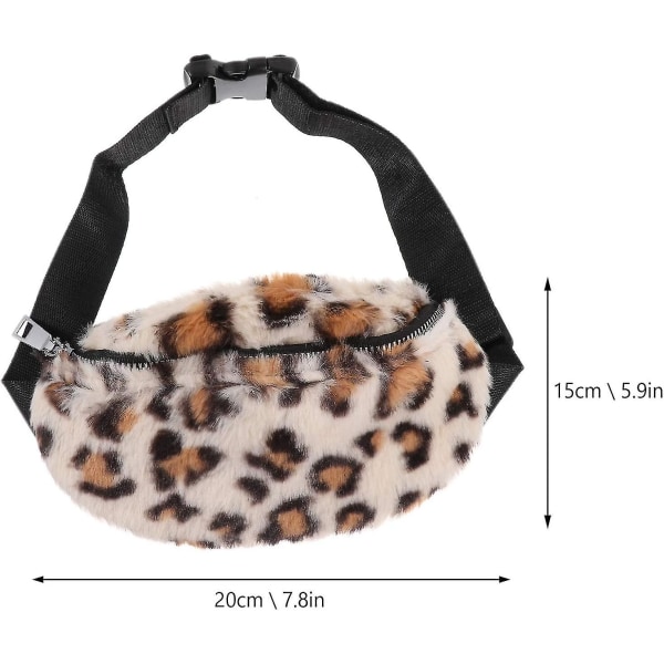 Gepard Fanny Pack Leopard Barn Jenter Boho For Jentepakker -1pc Leopard Design Barn Midjeveske Plysj Brystveske