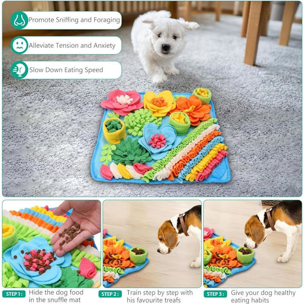 Snusemåtte til hunde - interaktiv snusemåtte - hundepuslemåtte - til hunde, katte og kaniner