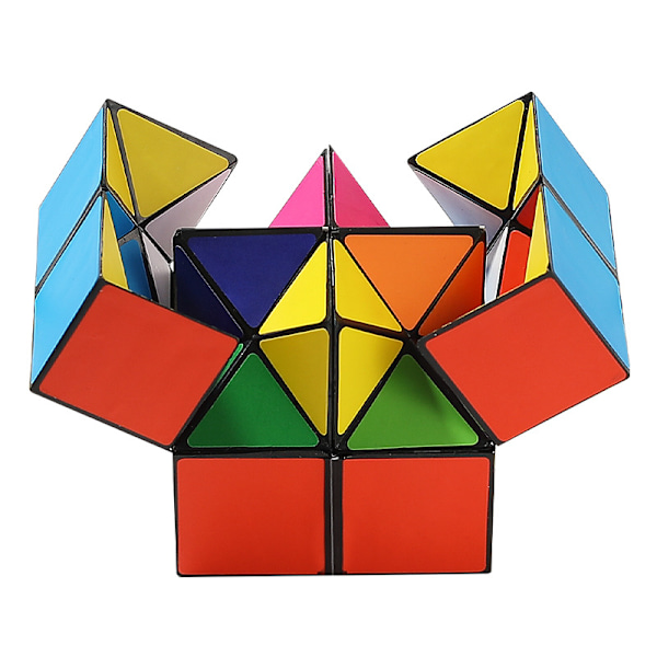 2 i 1 Combo Infinity Cube Leksak Transformerande Geometrisk Pussel 3D Montering Stress Ångestlindring Magiska Pusselkuber