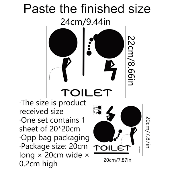 DIY Fjerning Mann Kvinne Vaskerom Toalett Bad WC Skilt, Dør Tilbehør Vegg Klistremerke Hjem Innredning for Barn