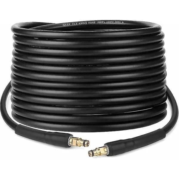 Højtryksrenser Slange Quick Connect Erstatning til Kärcher K2 K3 K4 K5 K6 K7 Gummi Messingfittings 6M Sort 6M