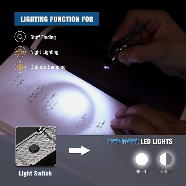 Kreativ nøkkelring Billavnøkkelring Lommelykt Med 2 Moduser Led-lys 2 I 1 Bilnøkkelring Ring Til Kontor Ryggsekk Veske Charm, Flott Gave Til Menn