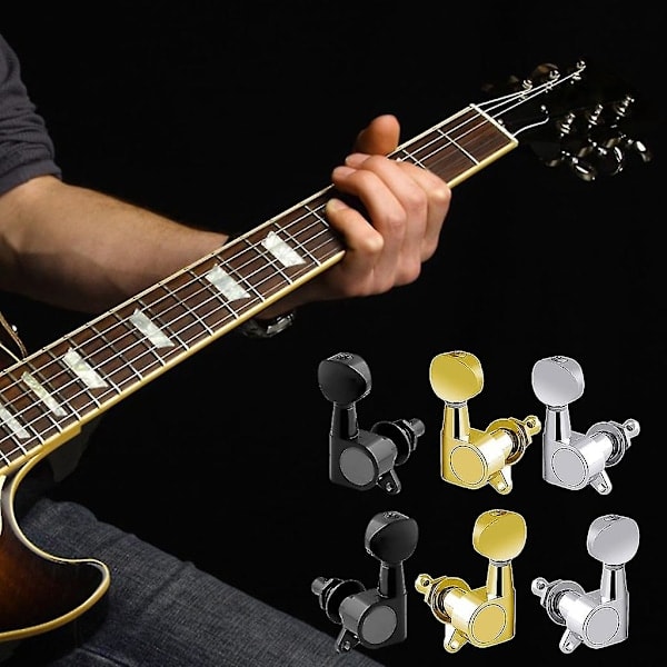 Gitar Stemmeskruer 3r+3l Stemmehoder 1:14 Ratio Gitar Låsende Stemmeskruer