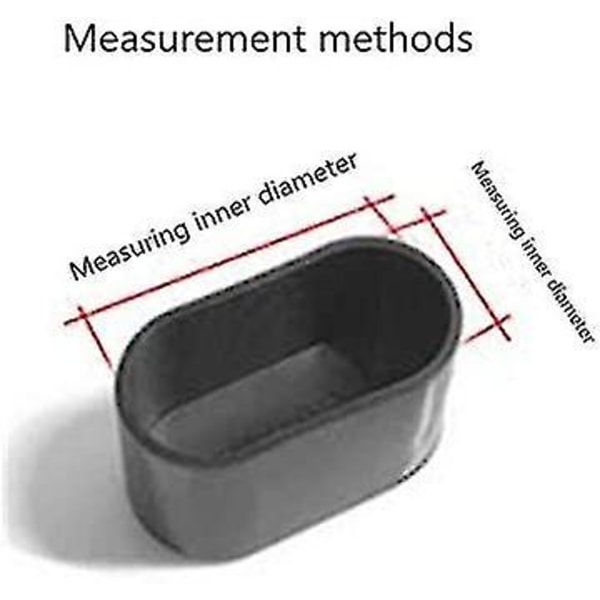 Stolbenbeskyttelse - Ovale silikonmøbelfotputer - Beskytter bord mot riper - 8-24 stk - Transparent/24 stk_15x30 mm