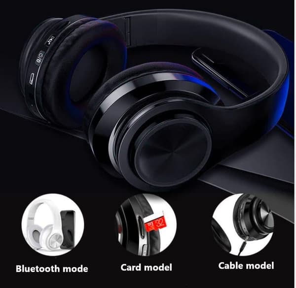 Trådløse Bluetooth - Komfortable Faste Hovedtelefoner - Sort