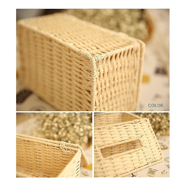 Rattan Servettbehållare Vintage Fodral Servettpappershållare