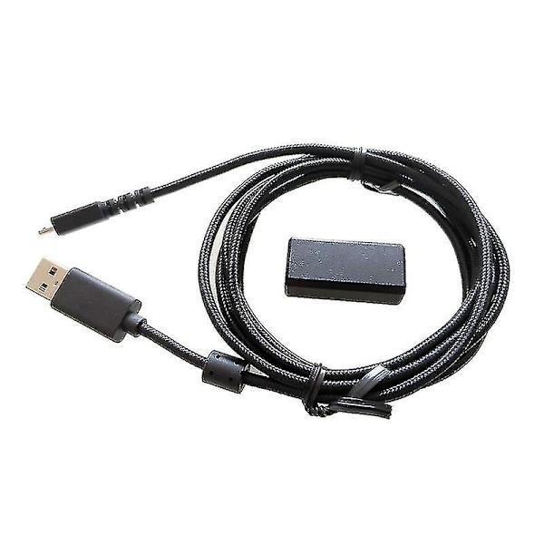 Flettet USB-musekabel Svart ladekabel Musadapter for Logitech G502