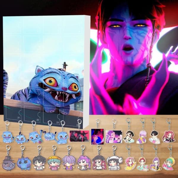 24 stycken koreansk popmusik Devil Hunter actionfigur blind box anime spel ornament A6