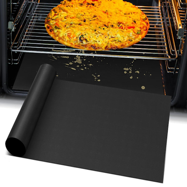 Oven Liners for Bottom of Electric Gas Oven, Reusable Non-Stick Teflon Protector Mat, Heat Resistant Grill Mats Out