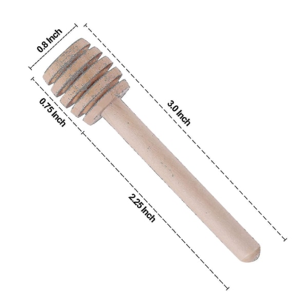 10 stk. honningdipper-pinde, 3 tommer / 8 cm mini honningkagestok, små honningskeer omrørerske til honningkrukke