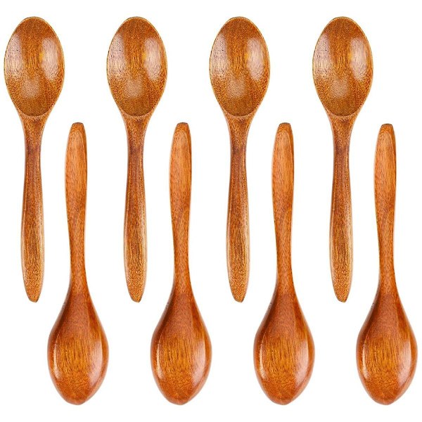 Træskeer, små træskeer, miniskeer, trækøkkenudstyr til varm chokolade, H