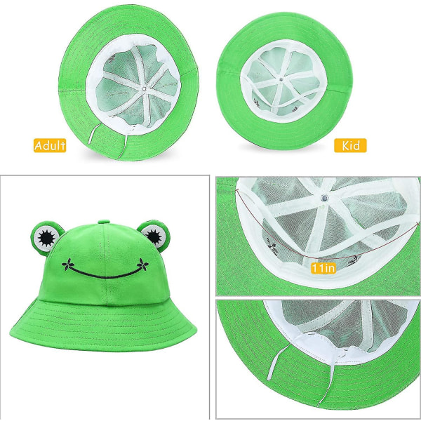 Hink solhatt för kvinnor Groda hink hatt sommar utomhus hopfällbar andningsbar fiskare hatt för damer
