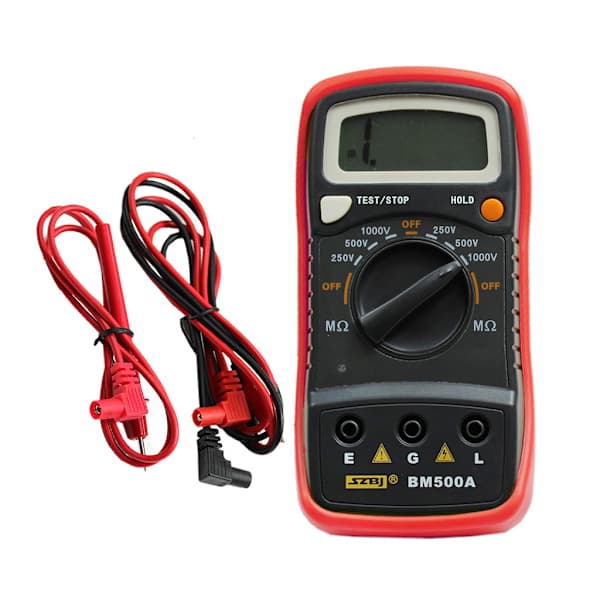 BM500A Digital Isolationsmodstandstester Megohmmeter 1000V 1999MΩ Med Data Hold Til Elektrisk Test