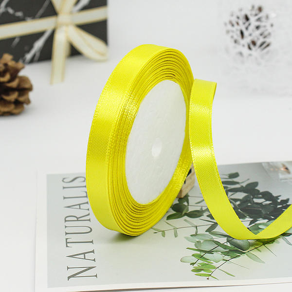 Satinband Polyester Tunna Solida Tygband Rullar för Presentinslagning Inbjudan, Blommor, Ballonger, Fest, Bröllopsdekoration (4 st)