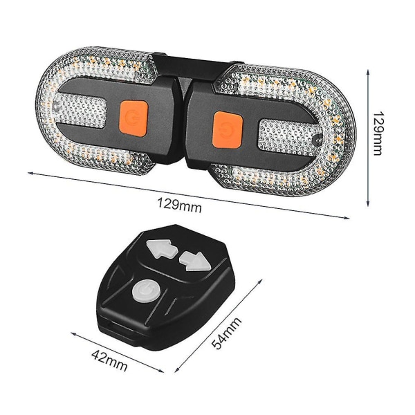 Vedenpitävä pyörän takavalo USB-latauksella, pyörän varoitusvalo LED-suuntavilkku