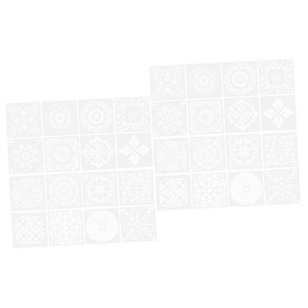 48Pcs (15*15CM) Reusable Stencils, Mandala Stencils Mandala Dot Painting Templates Stencil for DIY Painting Art Scrapbook