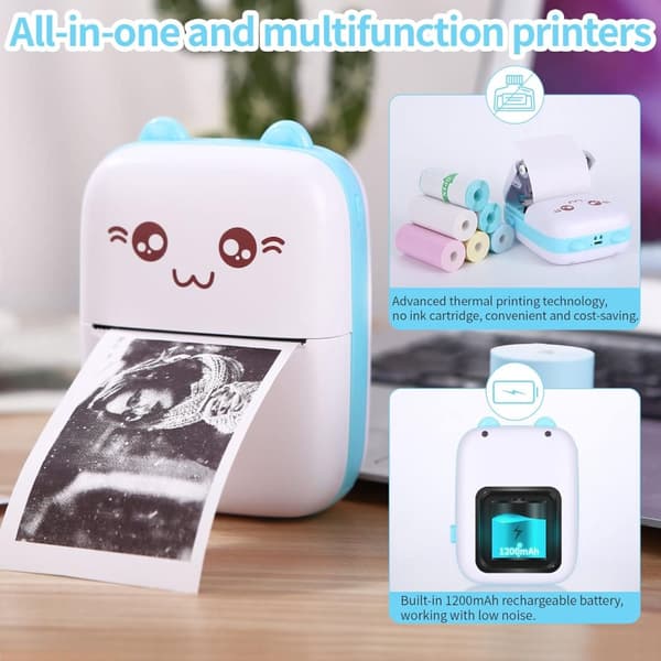 Mini Printer - Termisk fotoprinter - Mini Printer Bluetooth