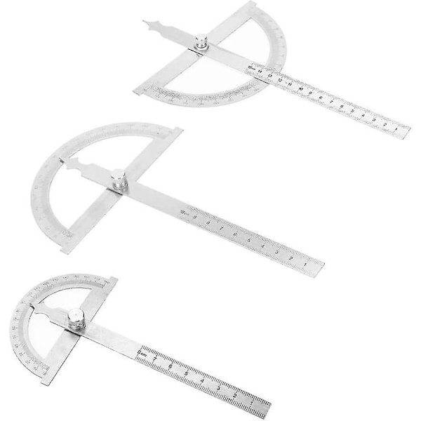 Ruostumattomasta teräksestä valmistettu kulmamittari, digitaalinen kallistusmittari kulmanmittauslaite kulmamittari 0-180 astetta 15 cm (120 * 150 mm)