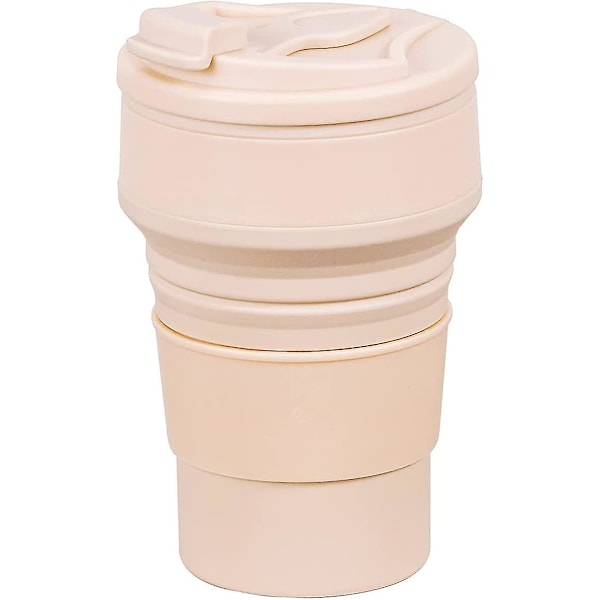 Hopfällbar kaffekopp för camping, återanvändbar hopfällbar resmugg 500 ml