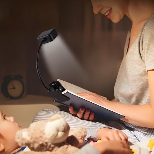 Reading Light / LED Book Light – 3 Light Modes, Dimmer And Memory Function – Rechargeable With Clip White