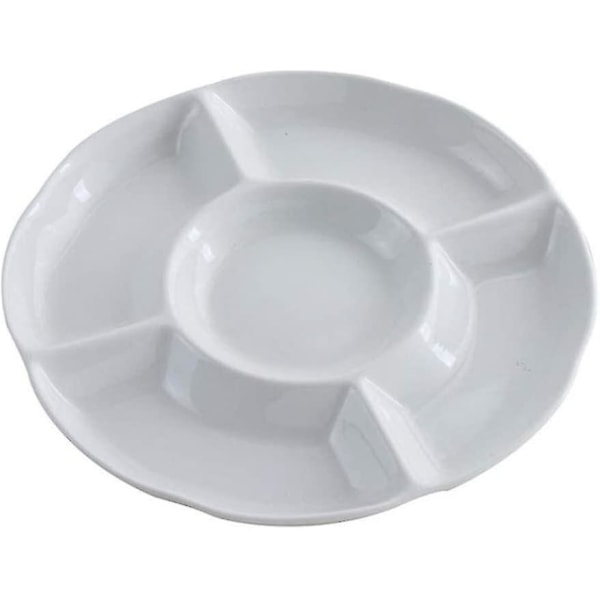 Plastikbakke Mad Frugt Slikbakke Forret Serveringsplade Med 5 Rum