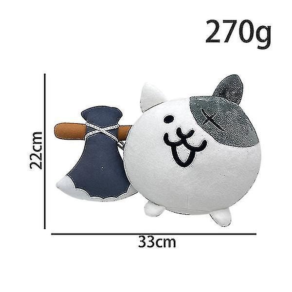 22cm The Battle Cats plysjleker søte myke utstoppede tegneseriekatter dukker for barn bursdag julegave