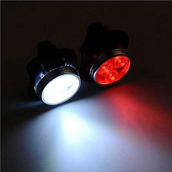 Led cykellysæt, 2*usb genopladelige cykellys, baglygte, genopladelige cykellys med 5 blinkende tilstande, 2 usb-kabler